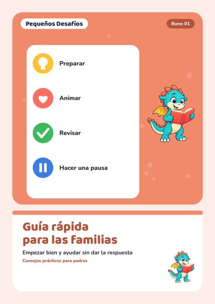 Portada del bono Guía rápida para las familias