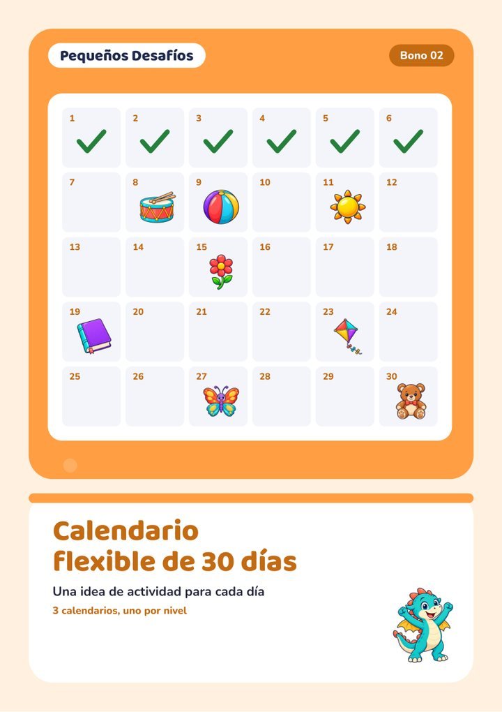 Portada del bono Calendario flexible de 30 días