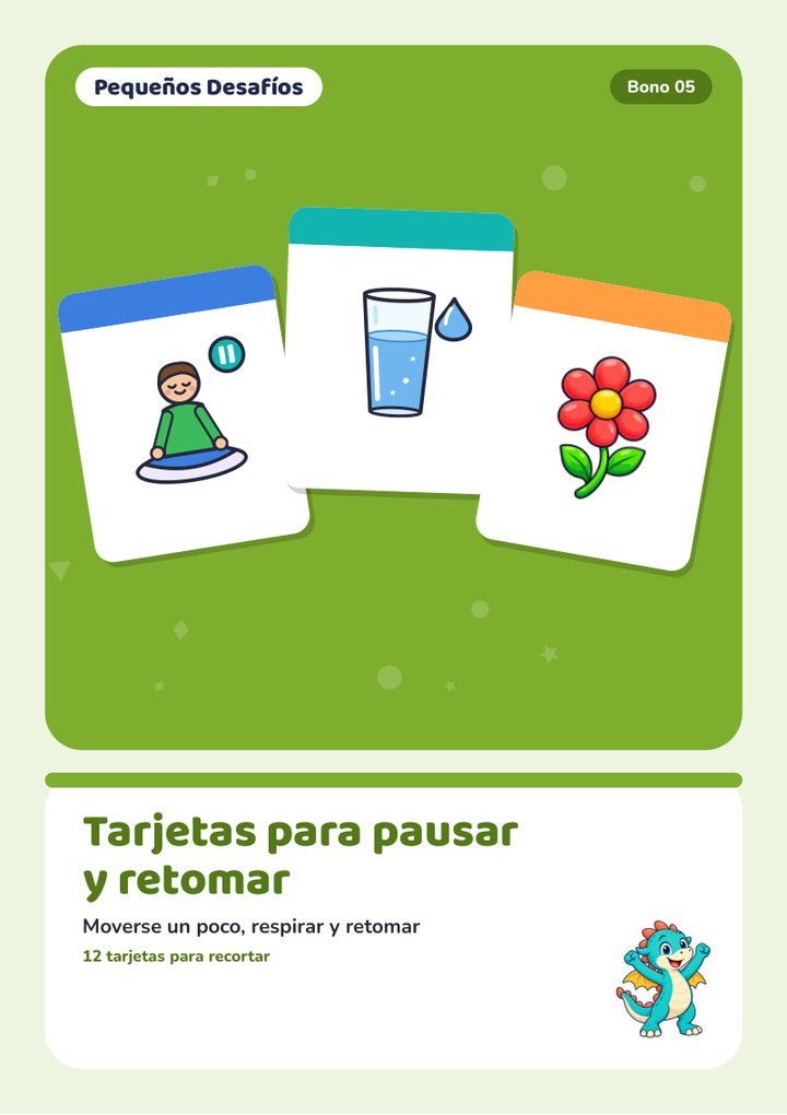 Portada del bono Tarjetas para pausar y retomar